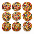 4th of July Sparkler Cookie topped with red, white, and blue sprinkles